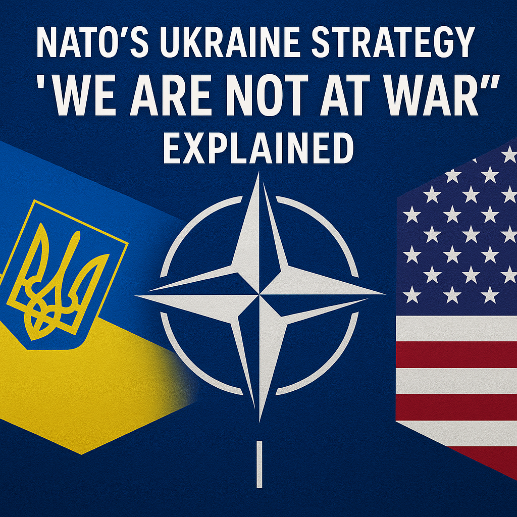 Illustration of NATO's Ukraine Strategy: "We Are Not at War" Explained