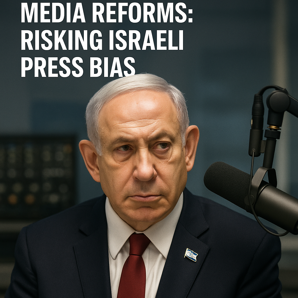 Illustration of Netanyahu's Media Reforms: Risking Israeli Press Bias