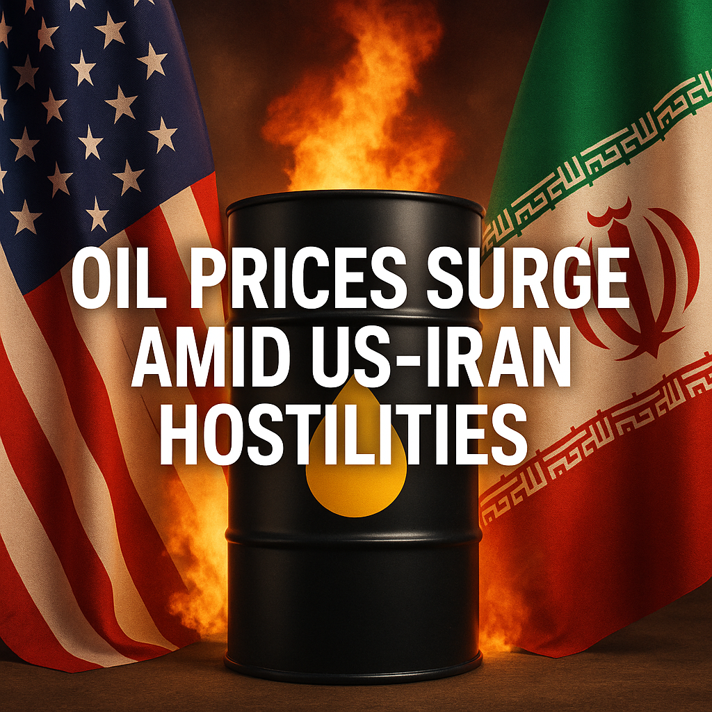 Illustration of Oil Prices Surge Amid US-Iran Hostilities