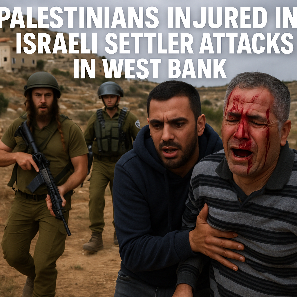 Illustration of Palestinians Injured in Israeli Settler Attacks in West Bank