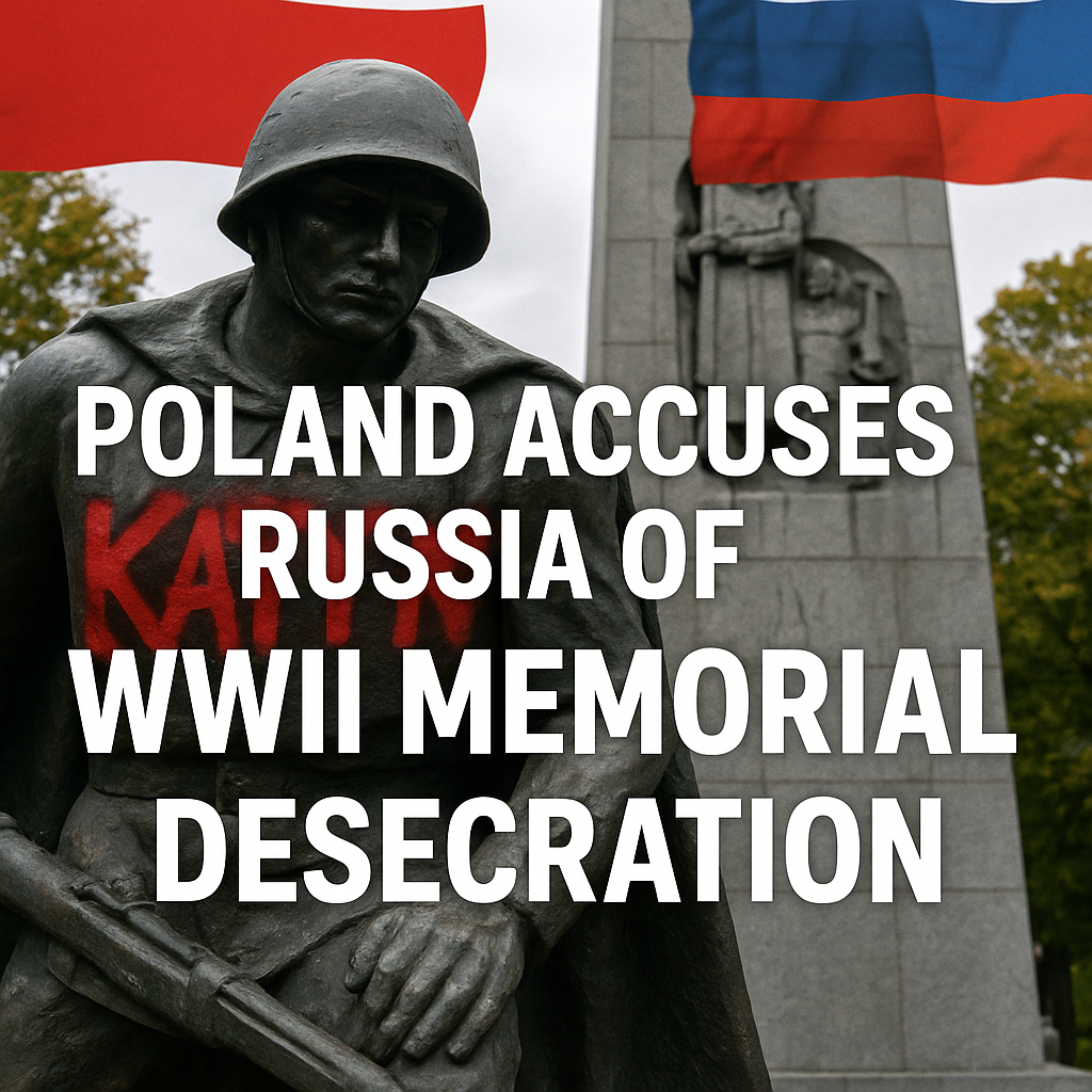 Illustration of Poland Accuses Russia of WWII Memorial Desecration
