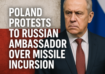 Illustration of Poland Protests to Russian Ambassador Over Missile Incursion