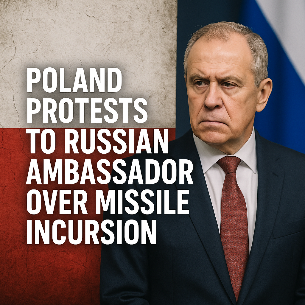 Illustration of Poland Protests to Russian Ambassador Over Missile Incursion