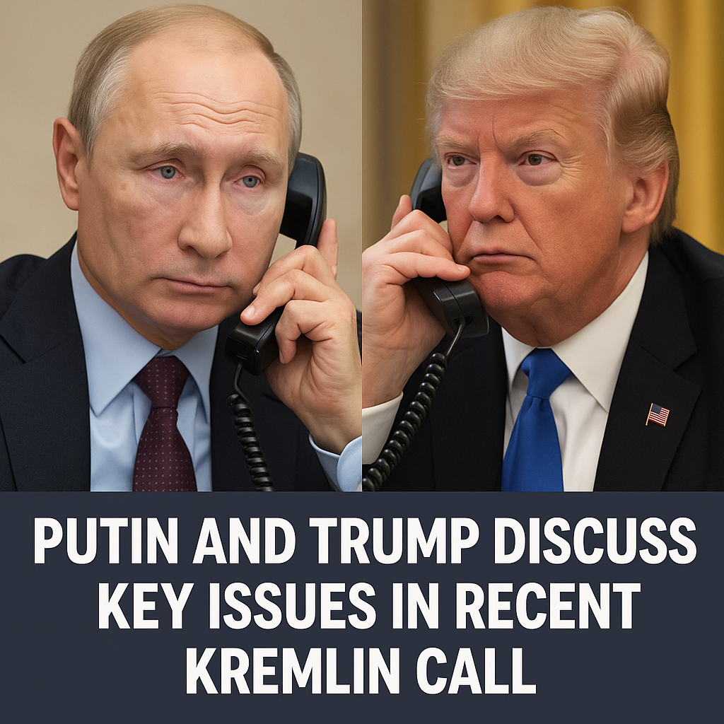 Illustration of Putin and Trump Discuss Key Issues in Recent Kremlin Call