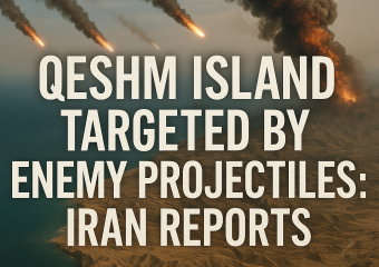 Illustration of Qeshm Island Targeted by Enemy Projectiles: Iran Reports