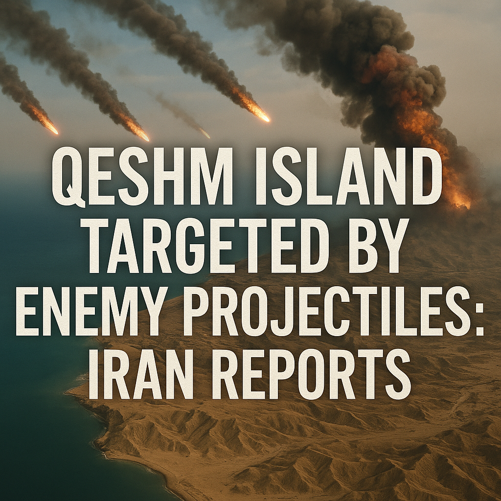 Illustration of Qeshm Island Targeted by Enemy Projectiles: Iran Reports