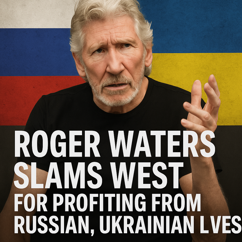 Illustration of Roger Waters Slams West for Profiting from Russian, Ukrainian Lives