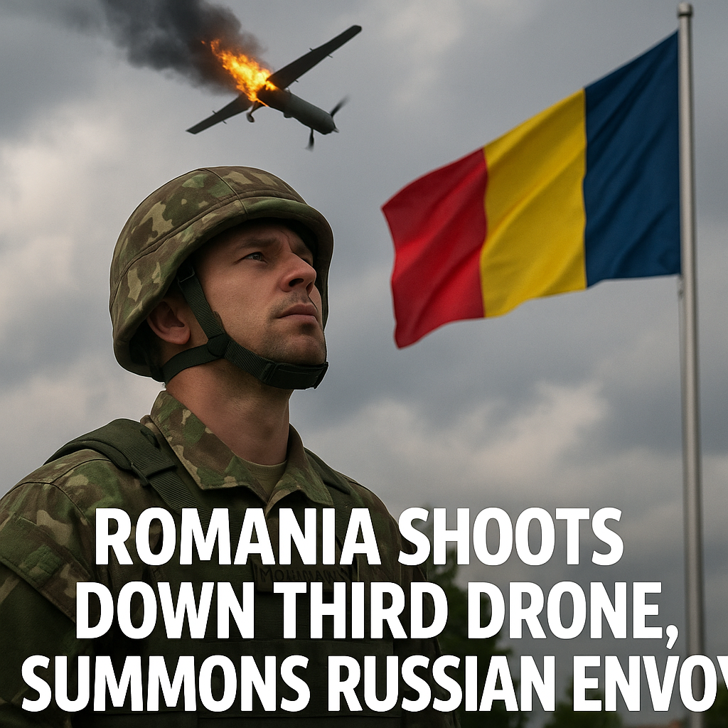 Illustration of Romania Shoots Down Third Drone, Summons Russian Envoy