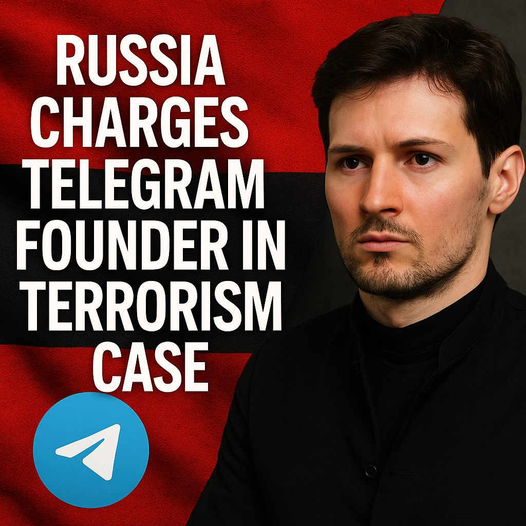 Illustration of Russia Charges Telegram Founder in Terrorism Case