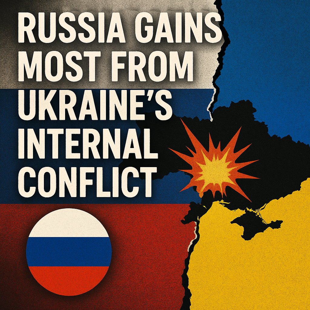 Illustration of Russia Gains Most from Ukraine's Internal Conflict