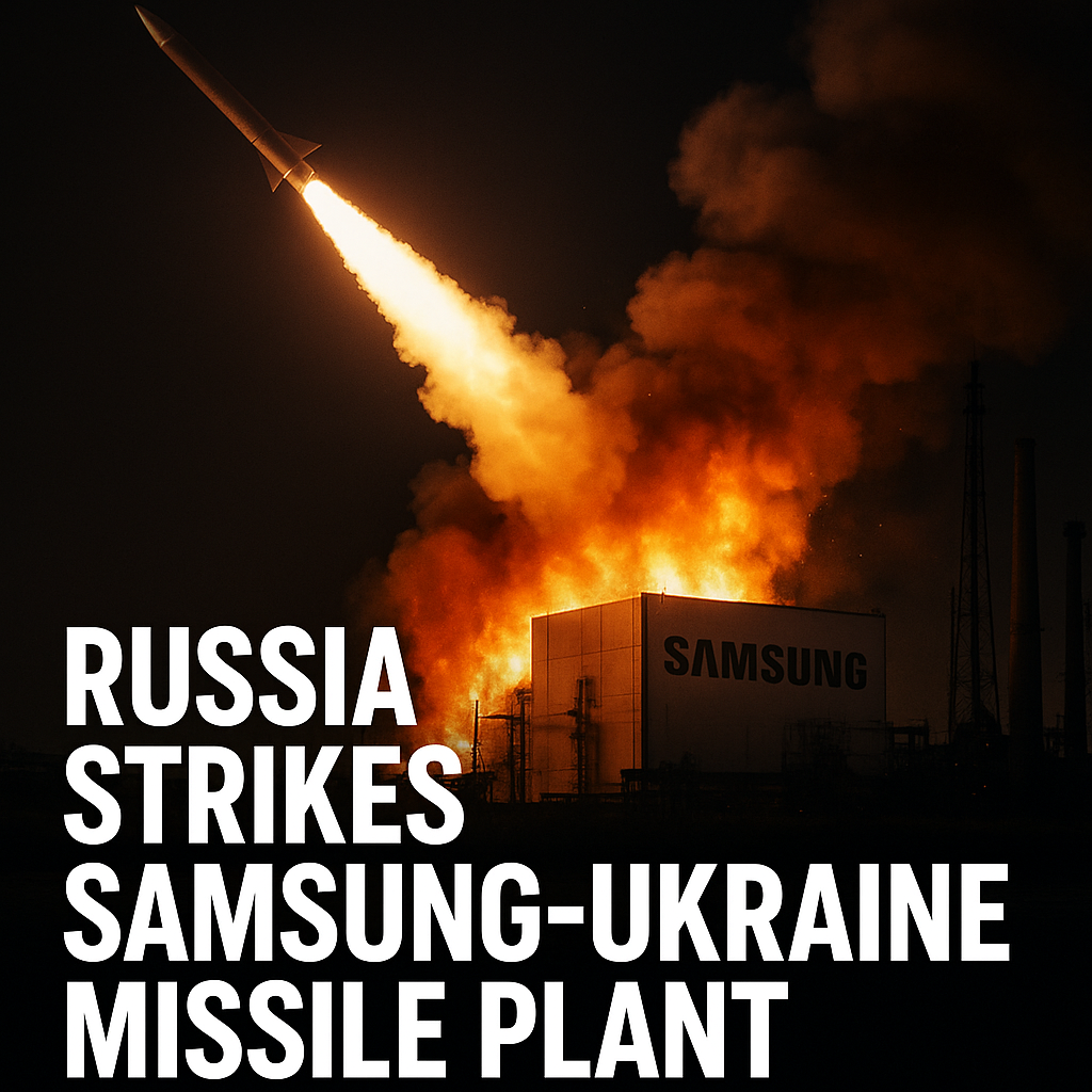 Illustration of Russia Strikes Samsung-Ukraine Missile Plant Overnight