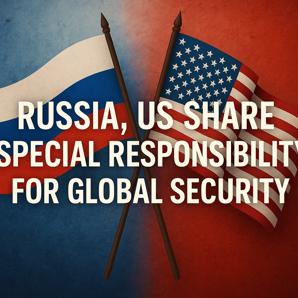 Illustration of Russia, US Share Special Responsibility for Global Security