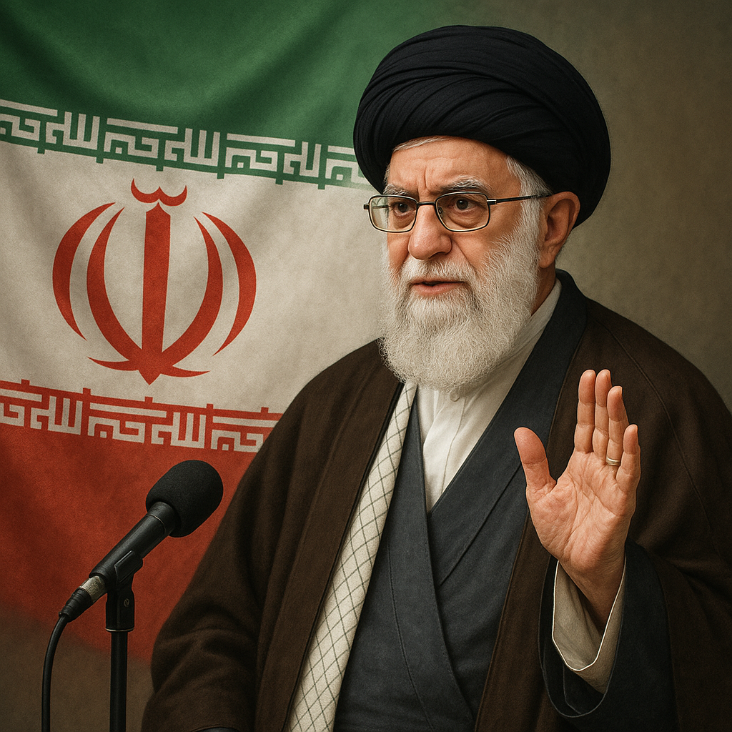 Illustration of Sacred Unity: Iran's Leader Urges Calm Amid Political Divides
