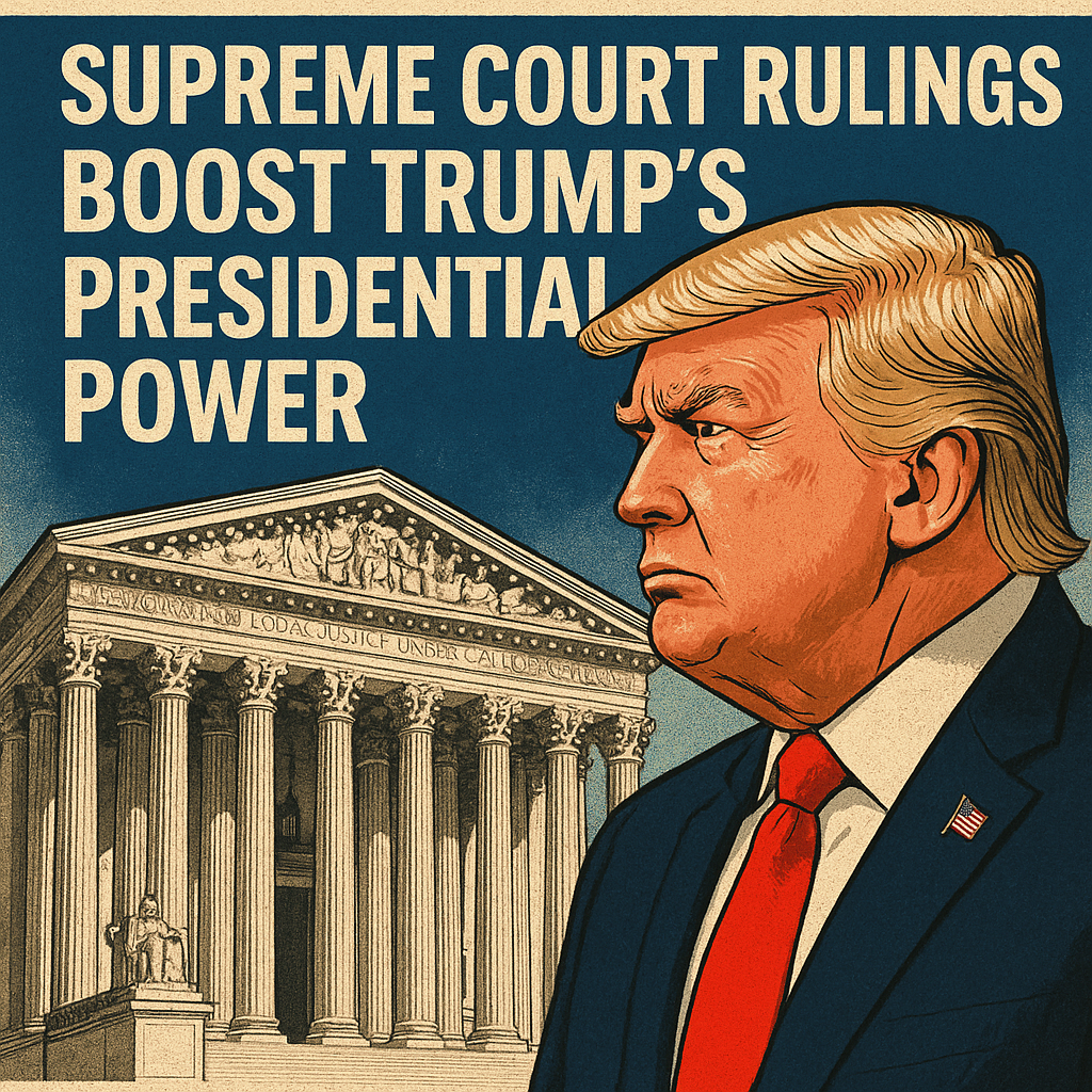 Illustration of Supreme Court Rulings Boost Trump’s Presidential Power