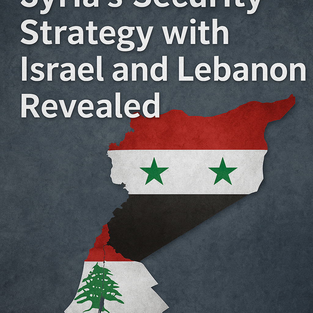 Illustration of Syria’s Security Strategy with Israel and Lebanon Revealed