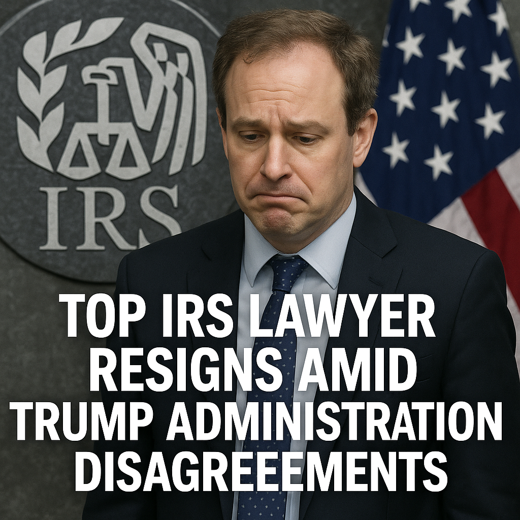 Illustration of Top IRS Lawyer Resigns Amid Trump Administration Disagreements