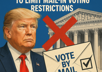 Illustration of Trump Asks Supreme Court to Limit Mail-in Voting Restrictions