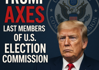 Illustration of Trump Axes Last Members of US Election Commission