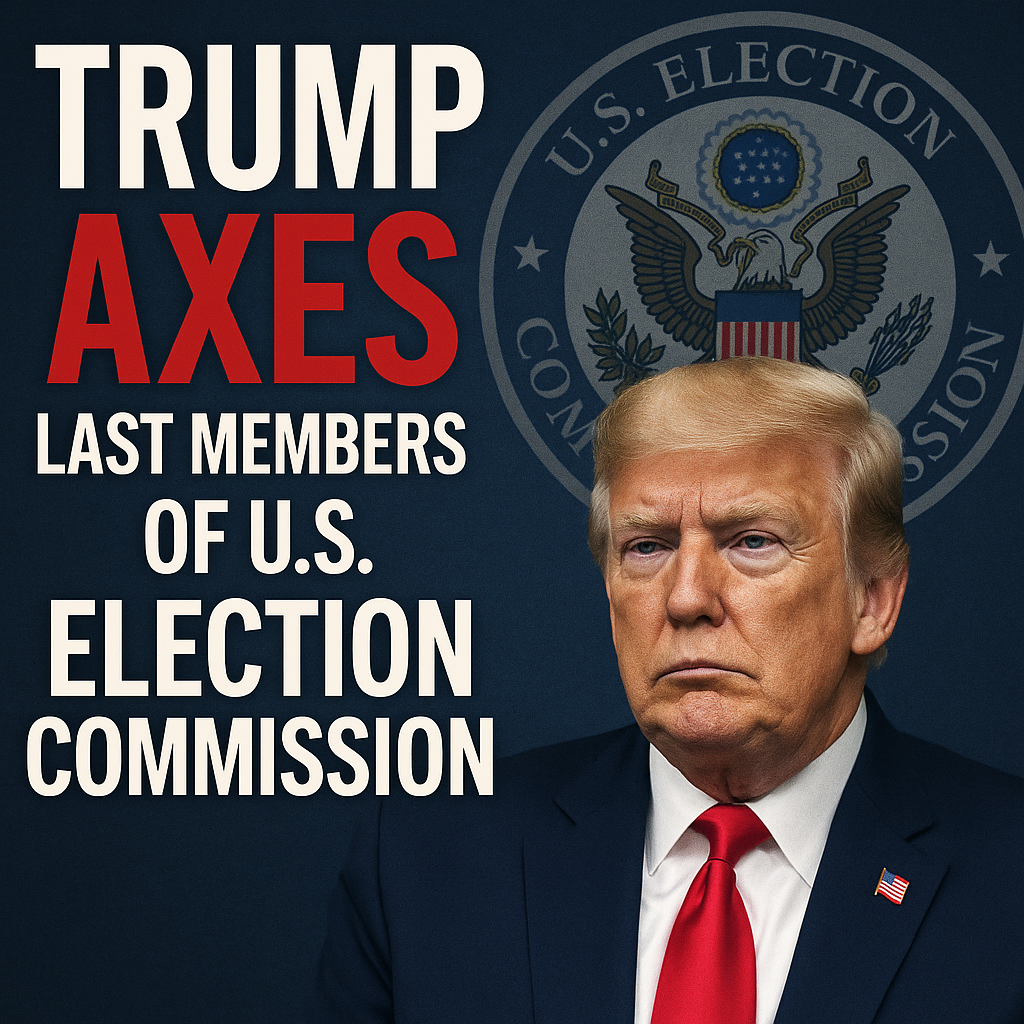 Illustration of Trump Axes Last Members of US Election Commission