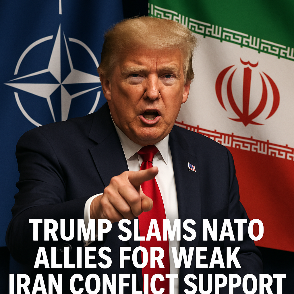 Illustration of Trump Slams NATO Allies for Weak Iran Conflict Support