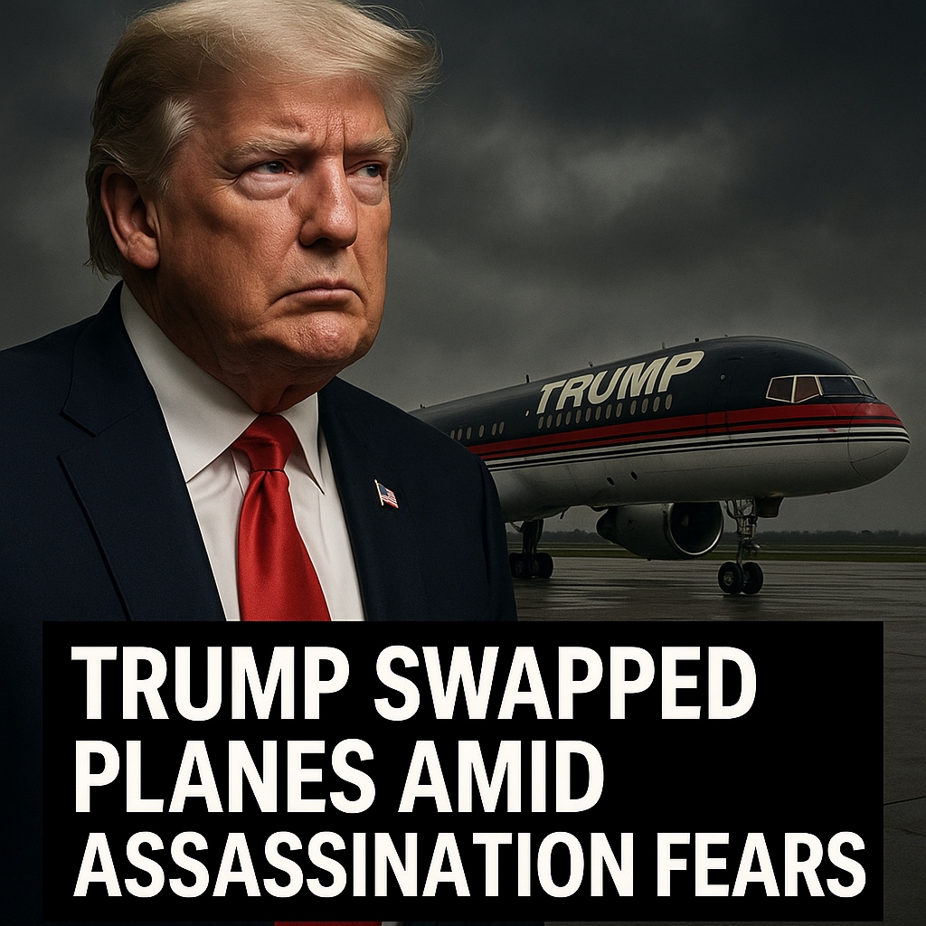 Illustration of Trump Swapped Planes Amid Assassination Fears - NYT