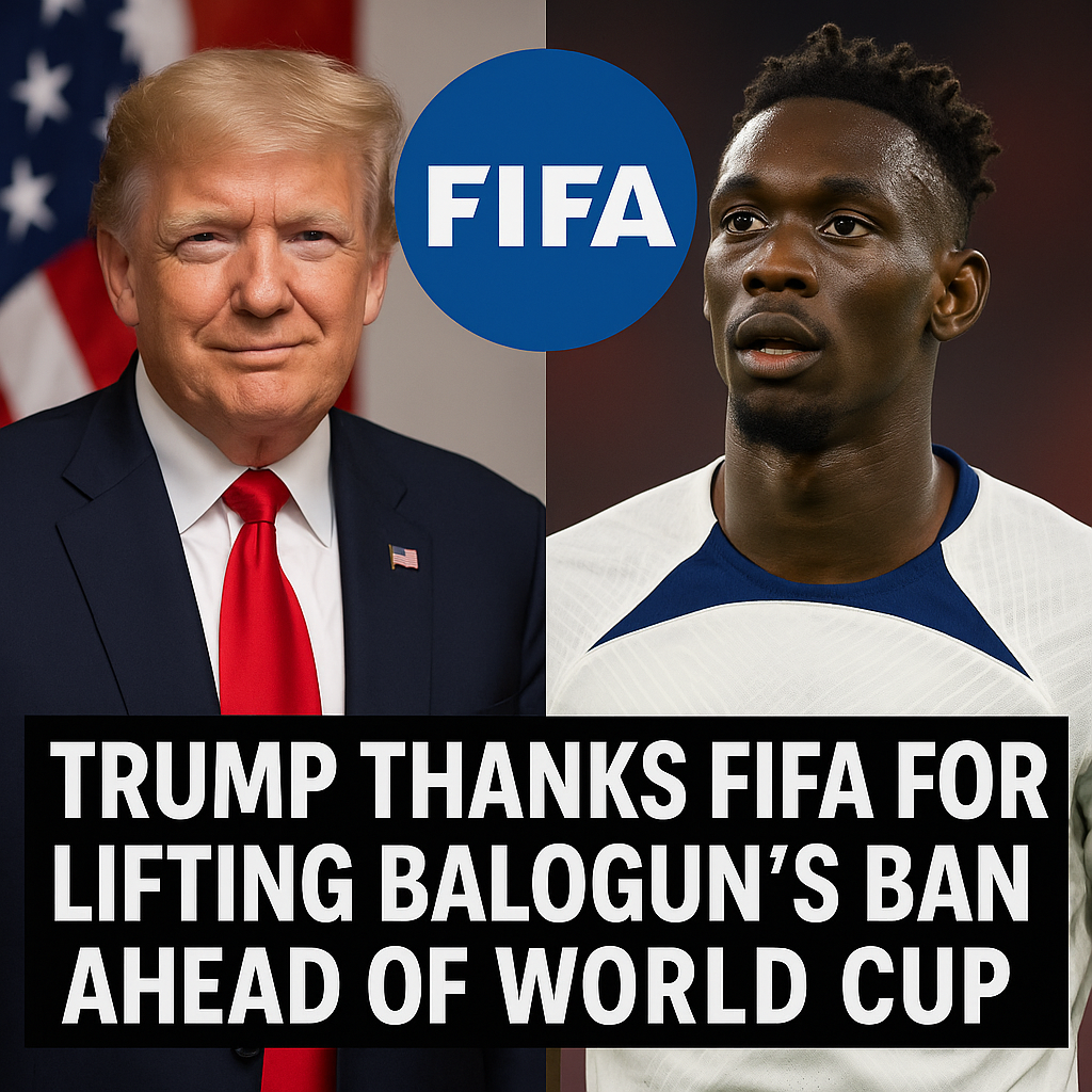 Illustration of Trump Thanks FIFA for Lifting Balogun's Ban Ahead of World Cup