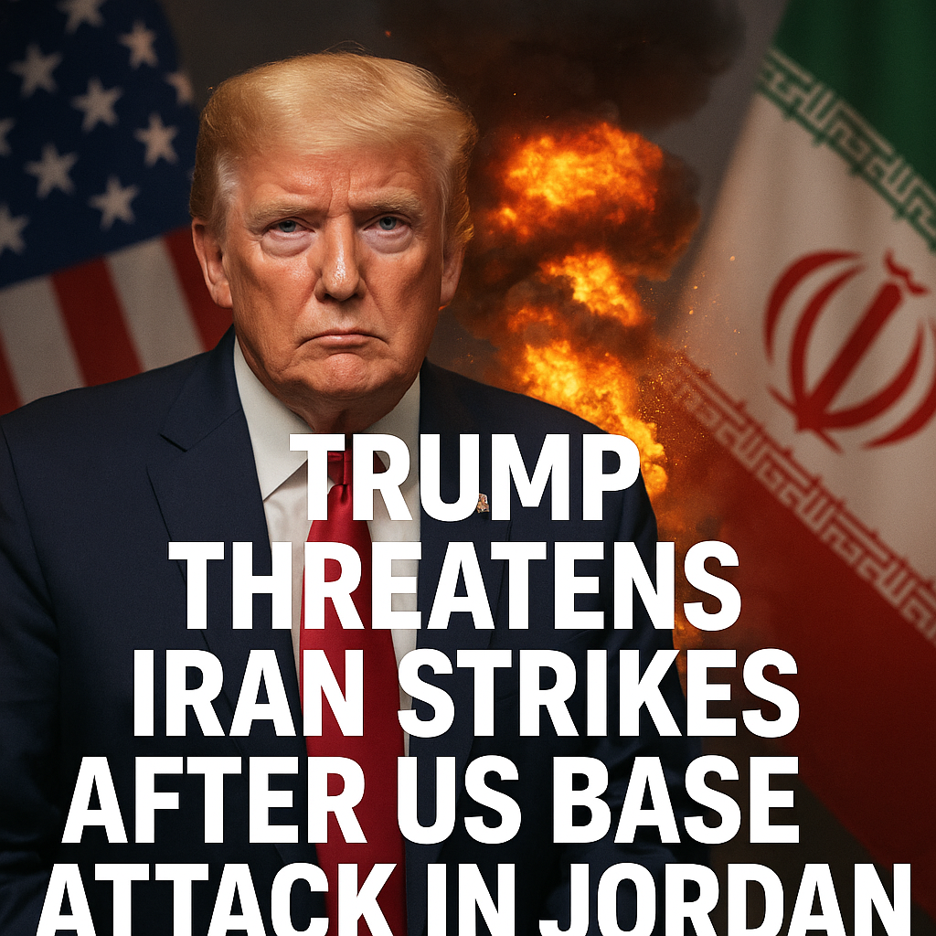 Illustration of Trump Threatens Iran Strikes After US Base Attack in Jordan