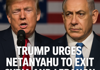 Illustration of Trump Urges Netanyahu to Exit Syria and Lebanon