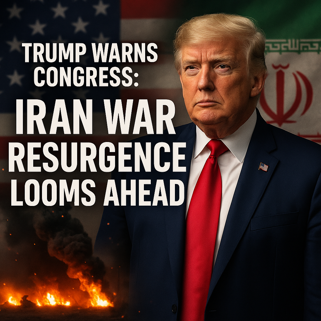 Illustration of Trump Warns Congress: Iran War Resurgence Looms Ahead