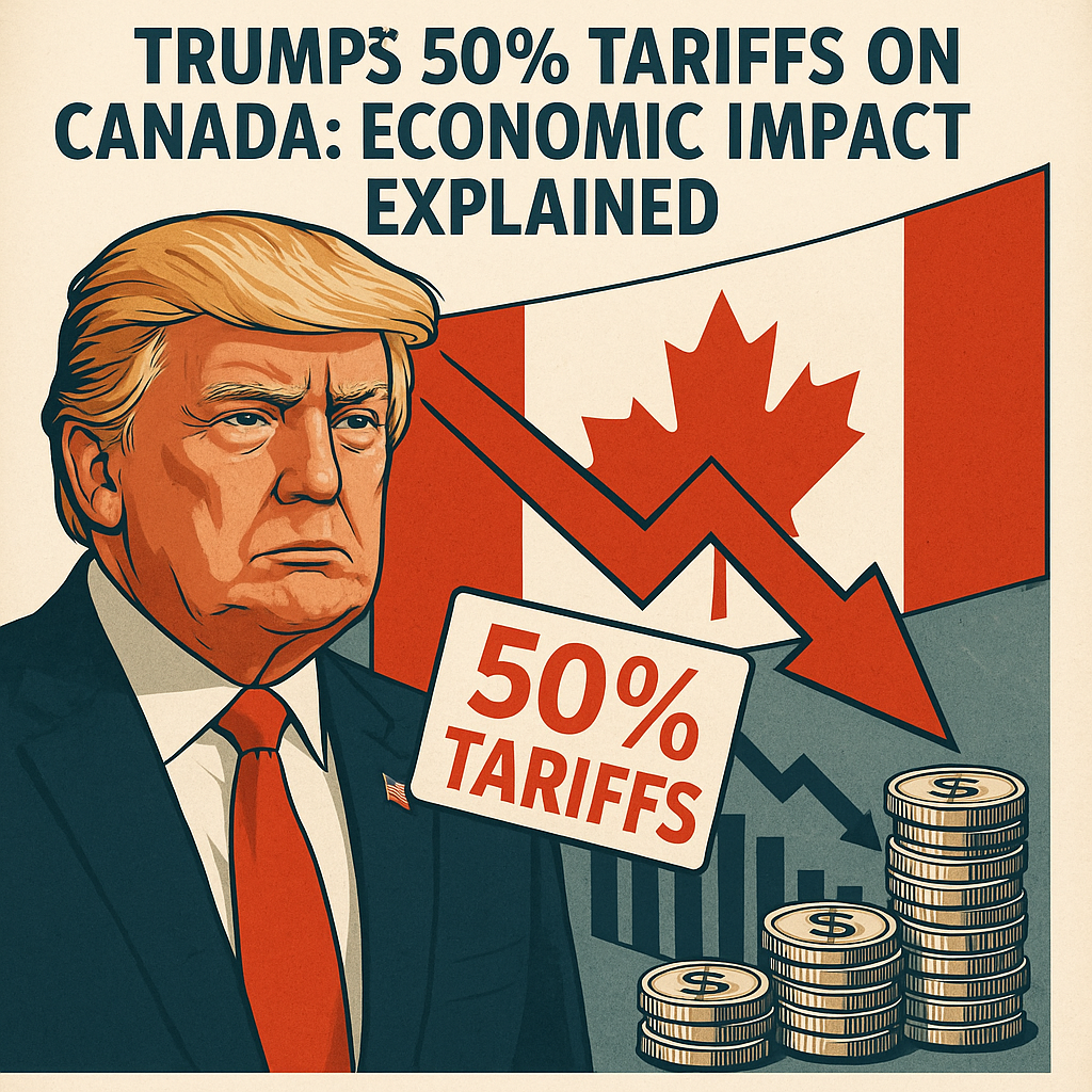 Illustration of Trump's 50% Tariffs on Canada: Economic Impact Explained