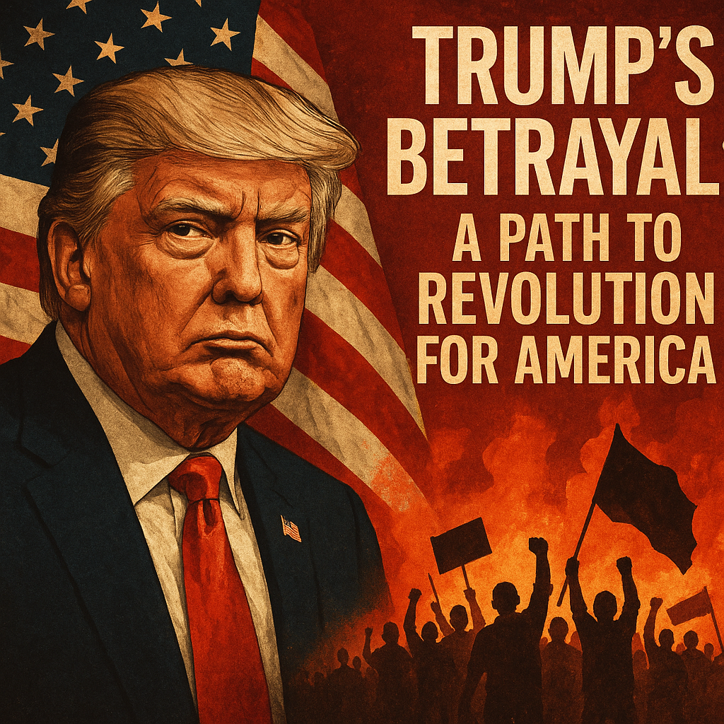 Illustration of Trump's Betrayal: A Path to Revolution for America