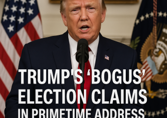 Illustration of Trump's 'Bogus' Election Claims in Primetime Address
