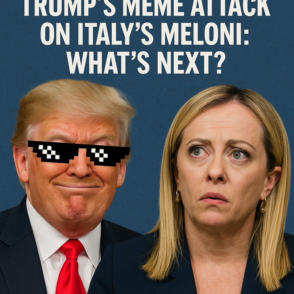 Illustration of Trump's Meme Attack on Italy's Meloni: What's Next?