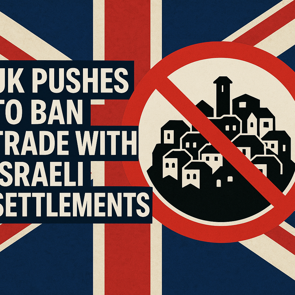 Illustration of UK Pushes to Ban Trade with Israeli Settlements