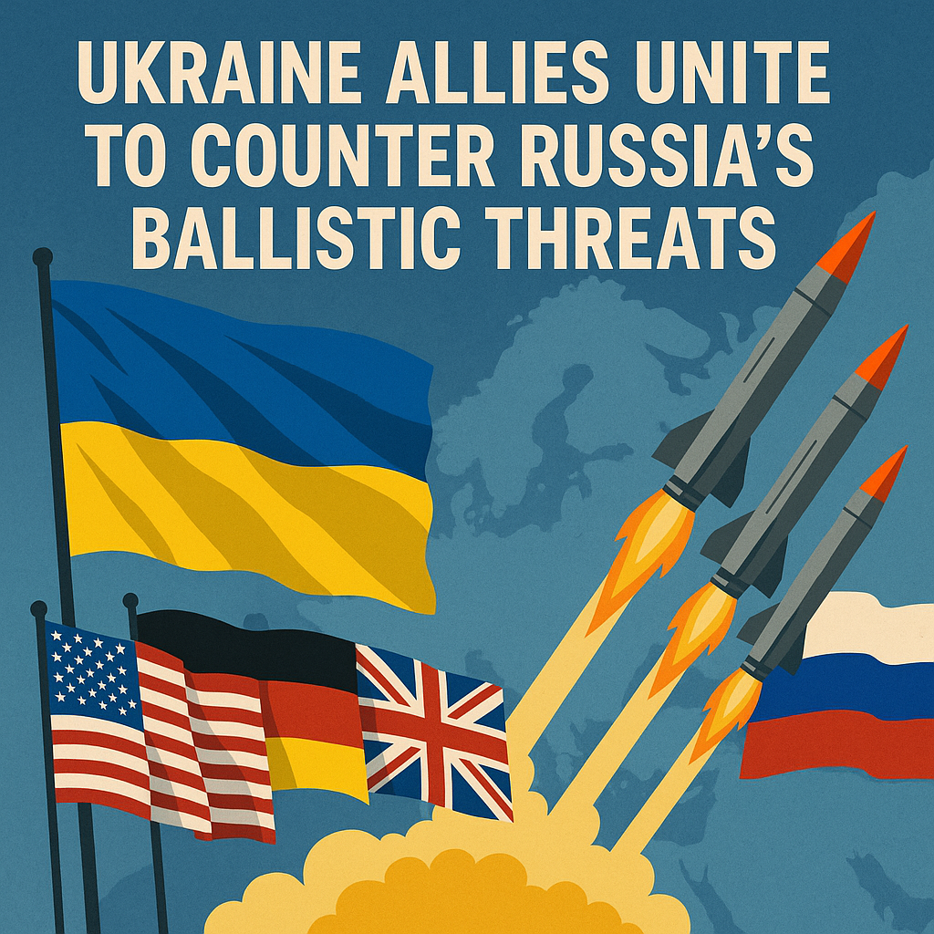 Illustration of Ukraine Allies Unite to Counter Russia's Ballistic Threats