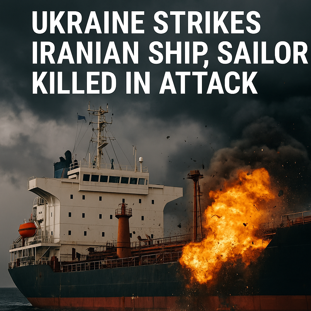 Illustration of Ukraine Strikes Iranian Ship, Sailor Killed in Attack