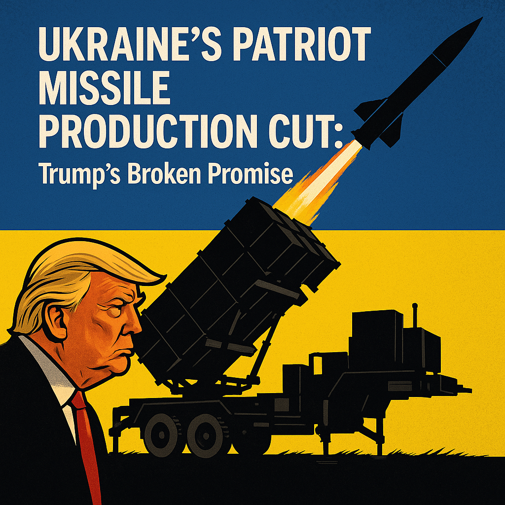 Illustration of Ukraine's Patriot Missile Production Cut: Trump’s Broken Promise