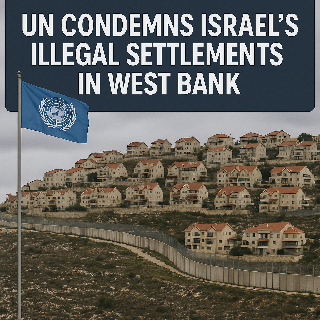 Illustration of UN Condemns Israel's Illegal Settlements in West Bank