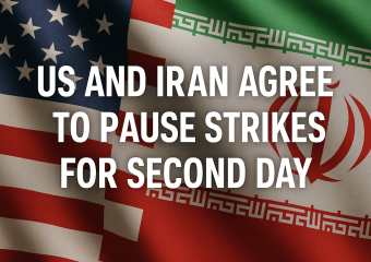 Illustration of US and Iran Agree to Pause Strikes for Second Day