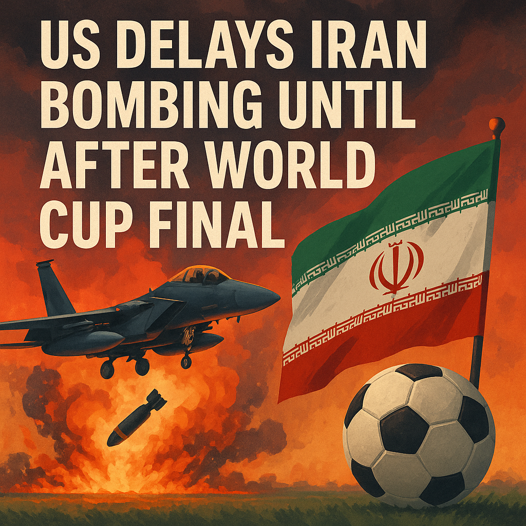 Illustration of US Delays Iran Bombing Until After World Cup Final