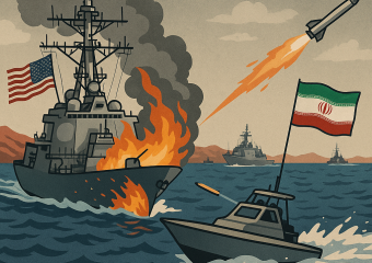 Illustration of US-Iran Tensions Rise: Attacks Escalate at Strait of Hormuz