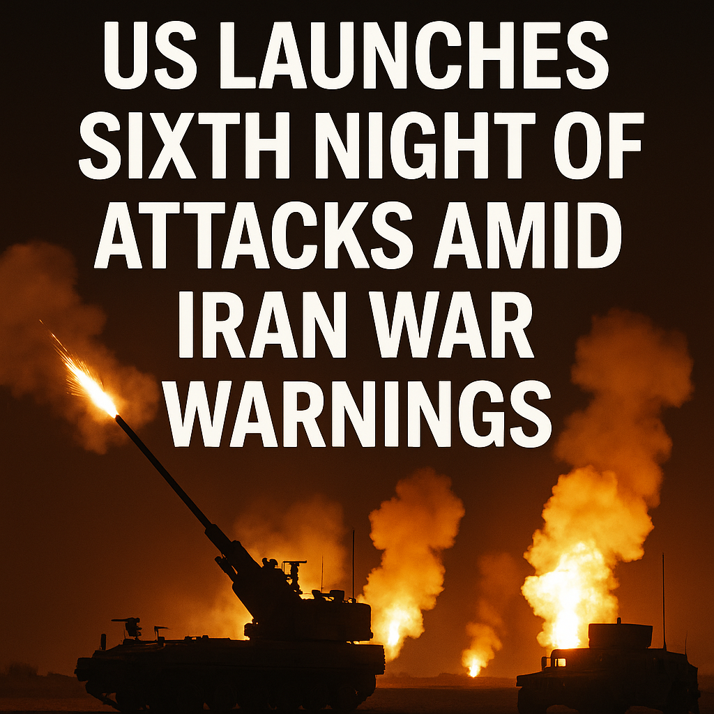 Illustration of US Launches Sixth Night of Attacks Amid Iran War Warnings