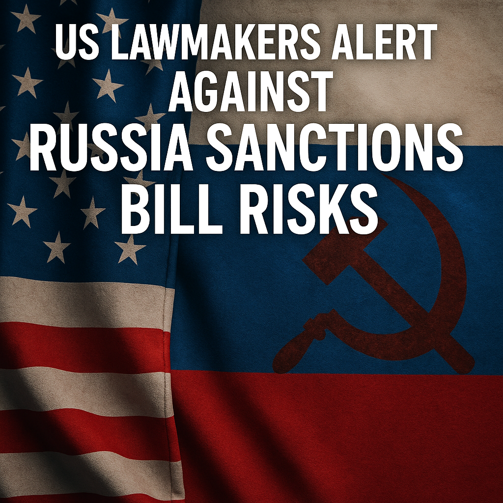 Illustration of US Lawmakers Alert Against Russia Sanctions Bill Risks