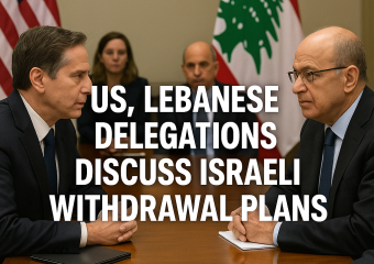 Illustration of US, Lebanese Delegations Discuss Israeli Withdrawal Plans