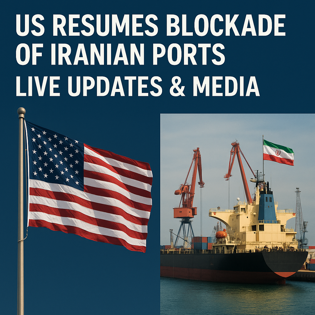 Illustration of US Resumes Blockade of Iranian Ports: Live Updates & Media