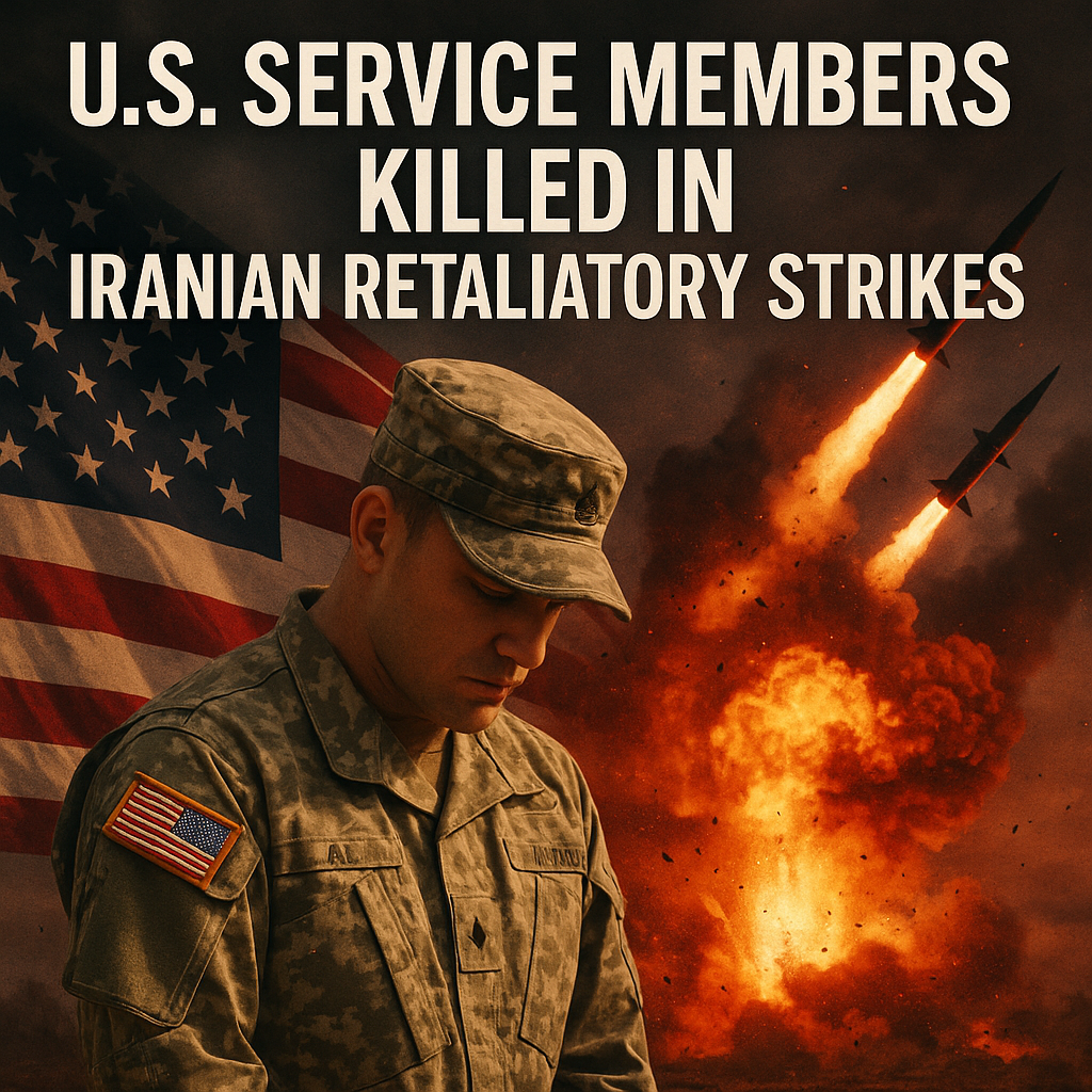 Illustration of US Service Members Killed in Iranian Retaliatory Strikes