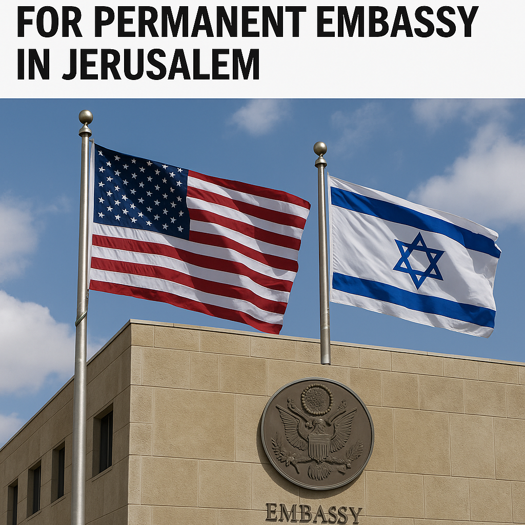Illustration of US Signs Lease with Israel for Permanent Embassy in Jerusalem