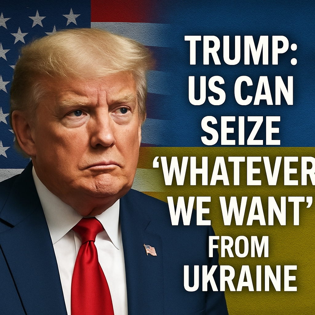 Illustration of Trump: US Can Seize 'Whatever We Want' from Ukraine