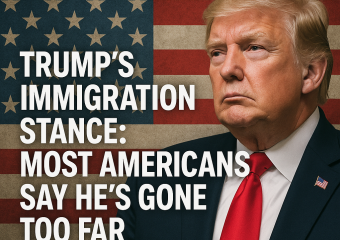 Illustration of Trump's Immigration Stance: Most Americans Say He’s Gone Too Far